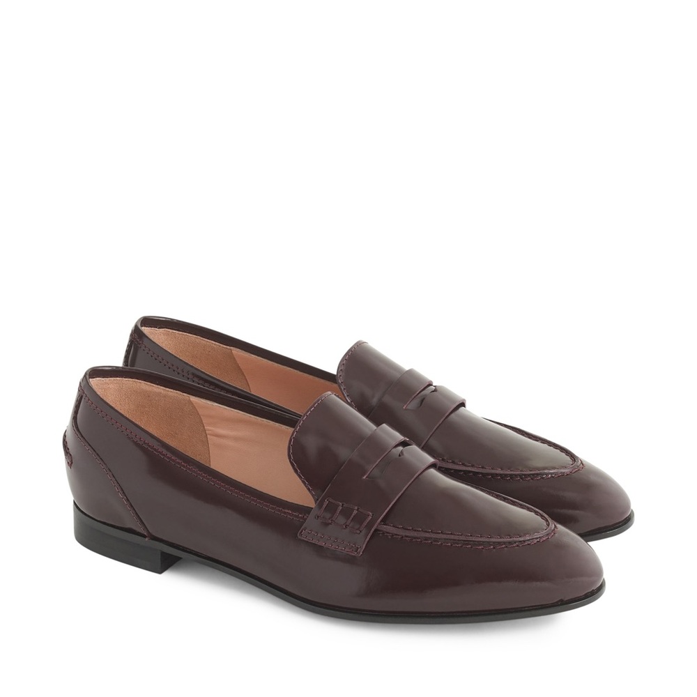 Academy Penny Loafer In Burnished Beet Leather